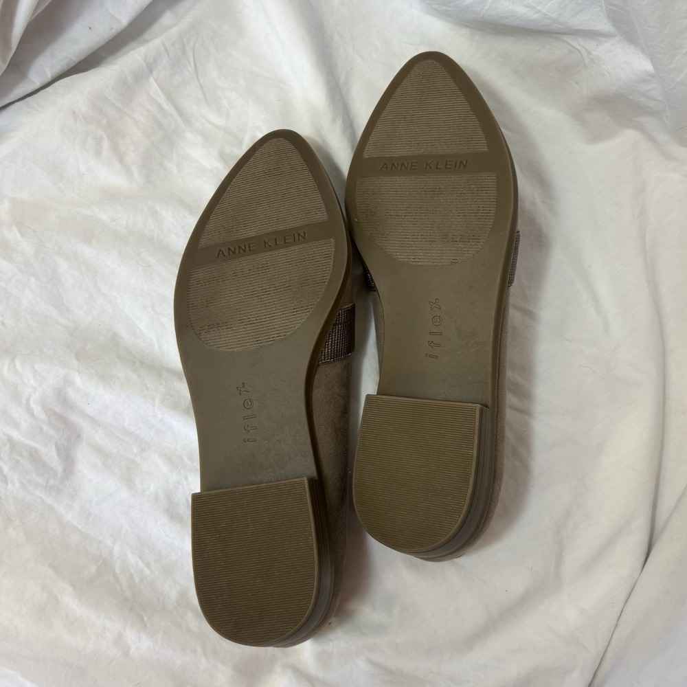 Anne Klein I-Flex Ryan Ballet Flat Low Heels Pumps Loafer Glam Office Couture 6M - Picture 4 of 7